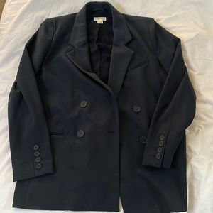 Maeve Anthropologie Black Oversized Blazer